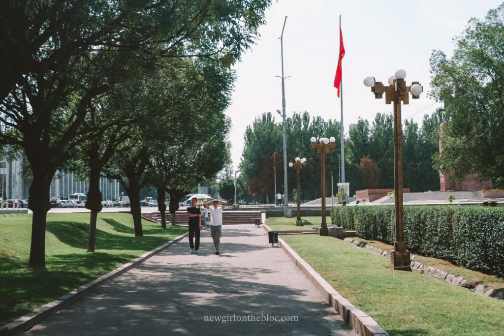 Wide sidewalk in Bishkek, Kyrzgystan - 10 Best Things to Do in Bishkek