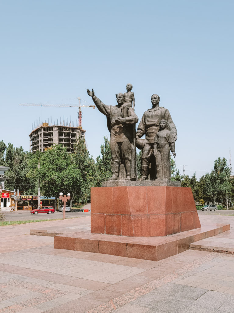 Monument at Victory Square in Bishkek, Kyrgyzstan