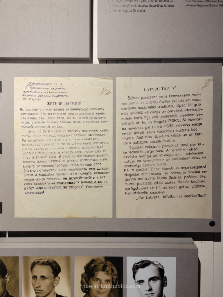 Anti-Soviet leaflet from Latvian resistance group at the Occupations Museum of Riga, Latvia | 10 Best Things to Do in Riga, Latvia