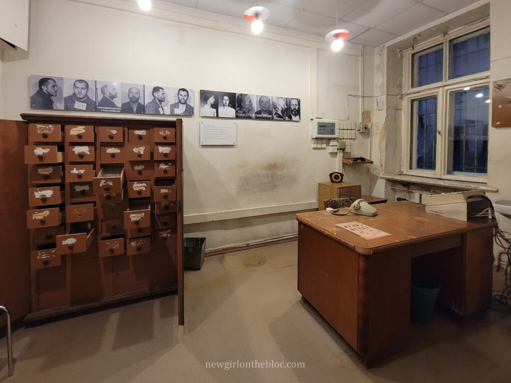 Prisoner intake office in Riga KGB Museum -  History of Latvia Under the Soviet Union